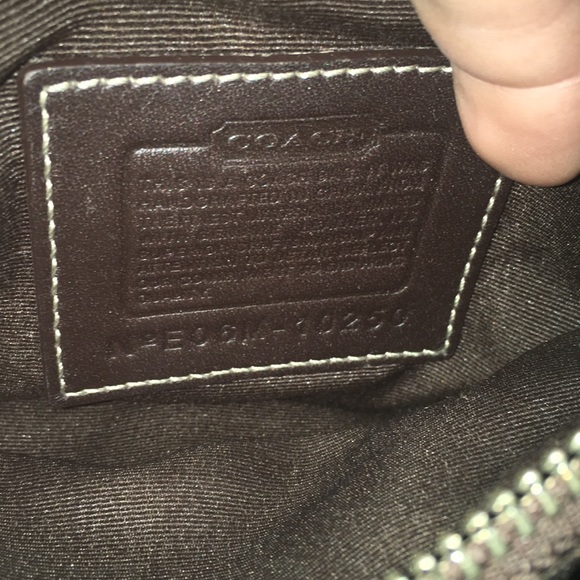 Coach Brown Logo Embroidered Jacquard Purse NWOT